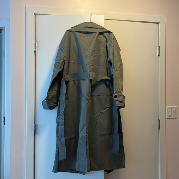 Grey Oversized Trench Coat - Picture 8 of 9